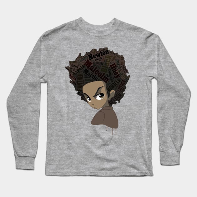 Huey Freeman - Black Power Long Sleeve T-Shirt by 3coo